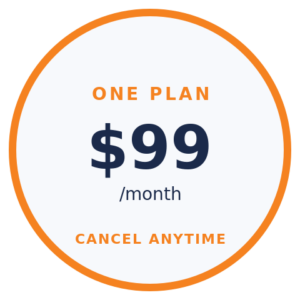 single plan $99/mo