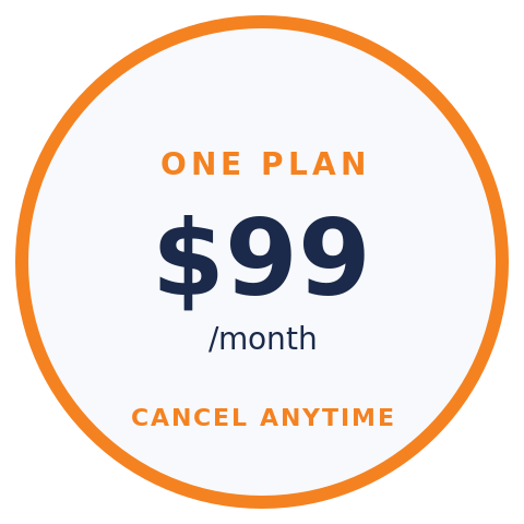 single plan $99/mo